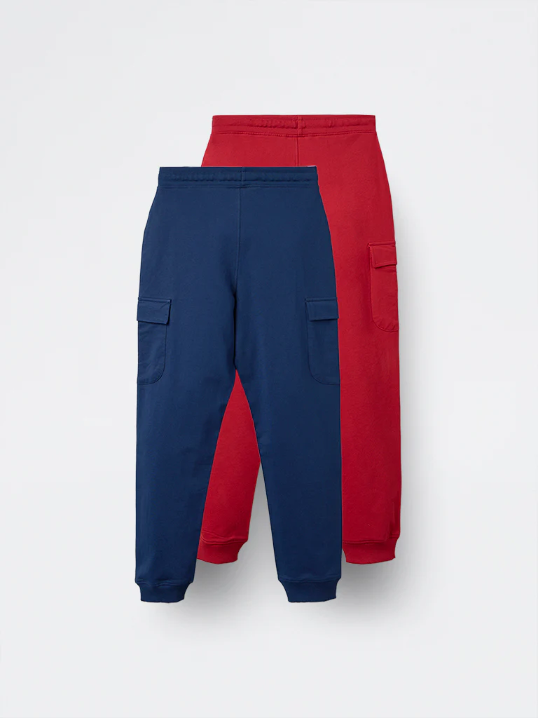 2-Pack HOP Kids Boys Multicolour Solid Mid-Rise Cotton Joggers - Exclusive - Image 4