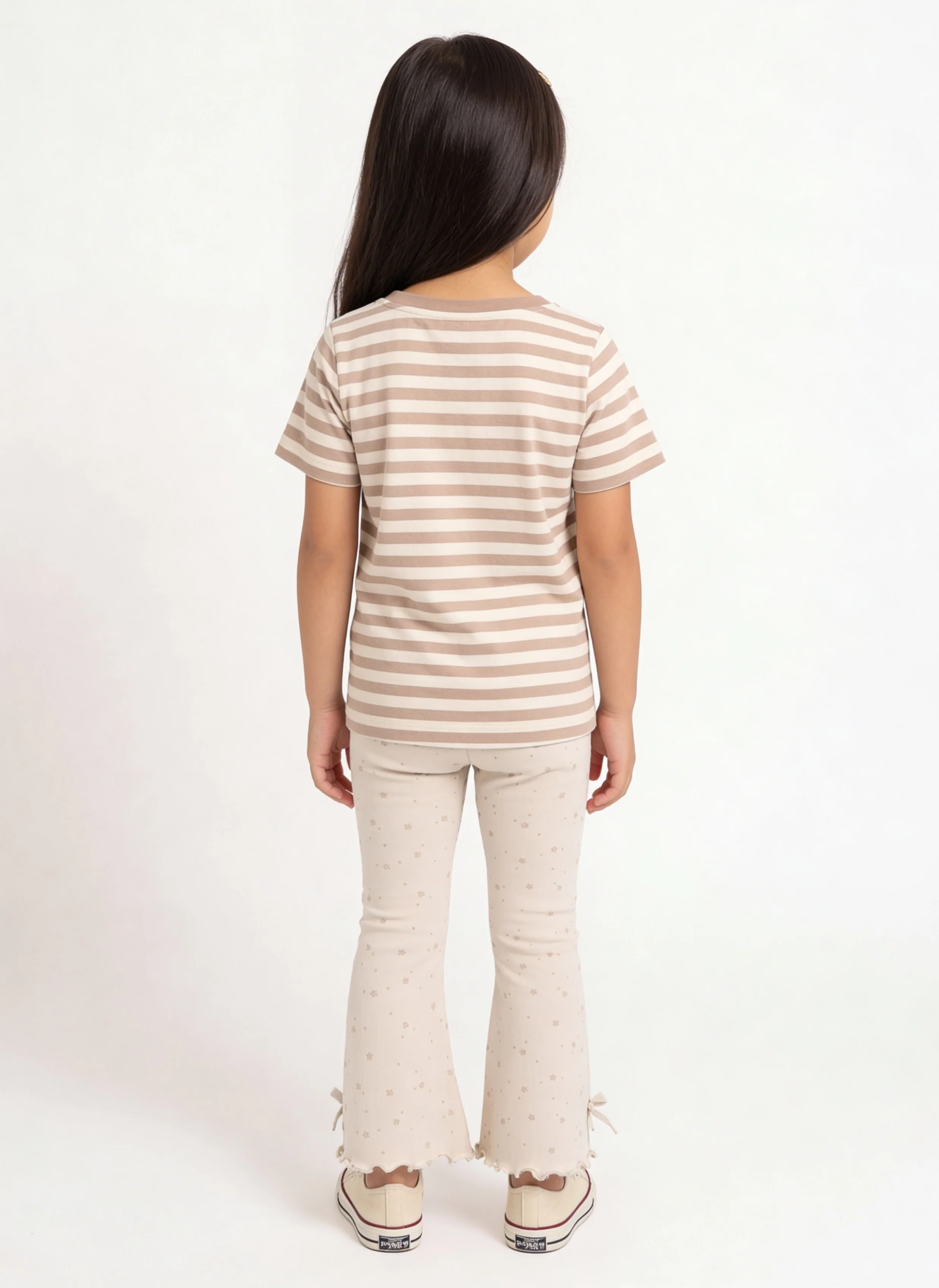 3-Pack HOP Kids Girls Brown Printed Cotton T-Shirts - Exclusive - Image 3