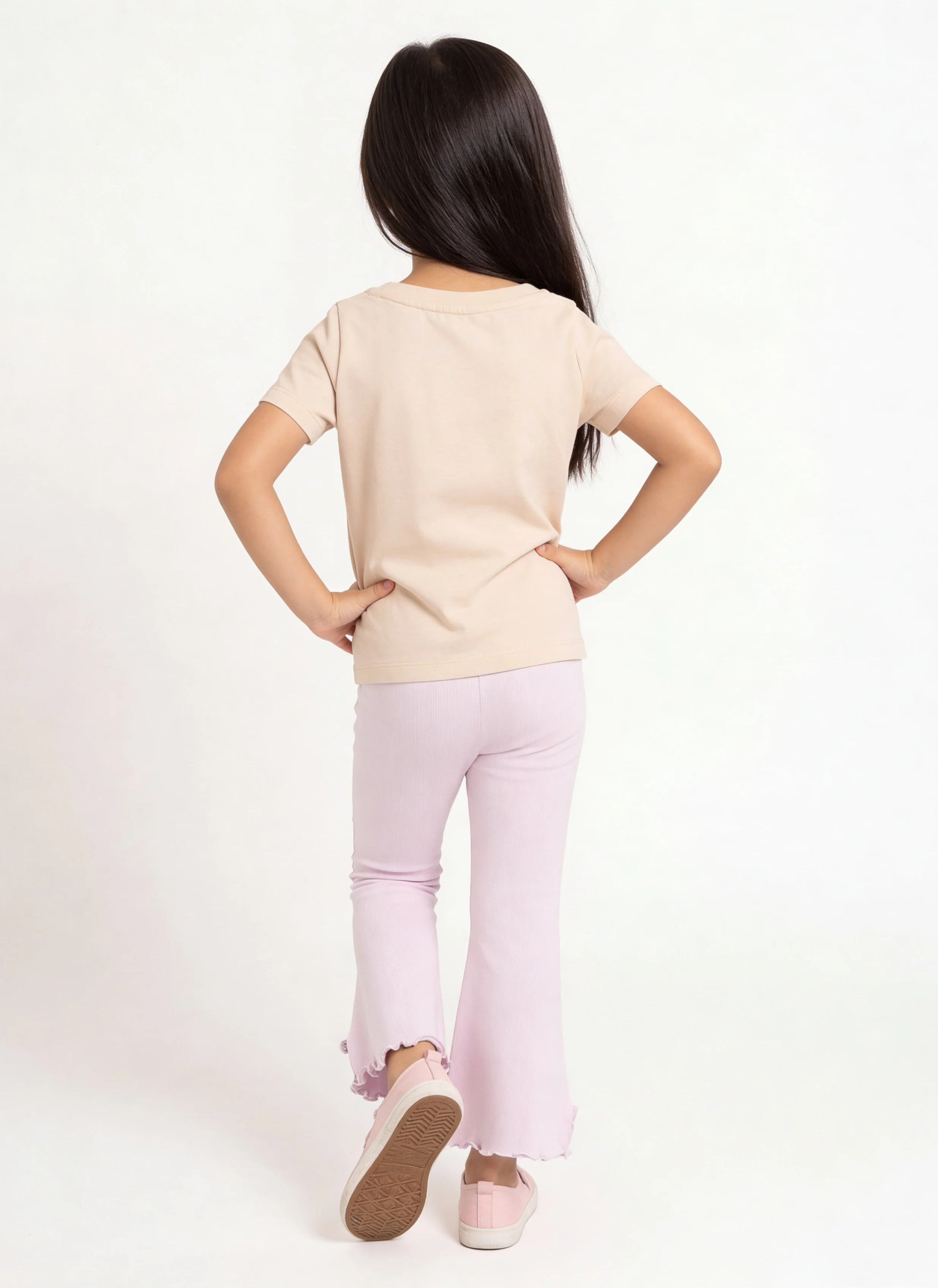 3-Pack HOP Kids Girls Light Pink Printed Cotton T-Shirts - Exclusive - Image 3
