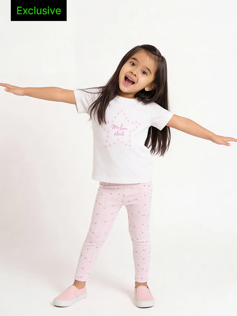3-Pack HOP Kids Girls Pink Printed Cotton T-Shirts - Exclusive