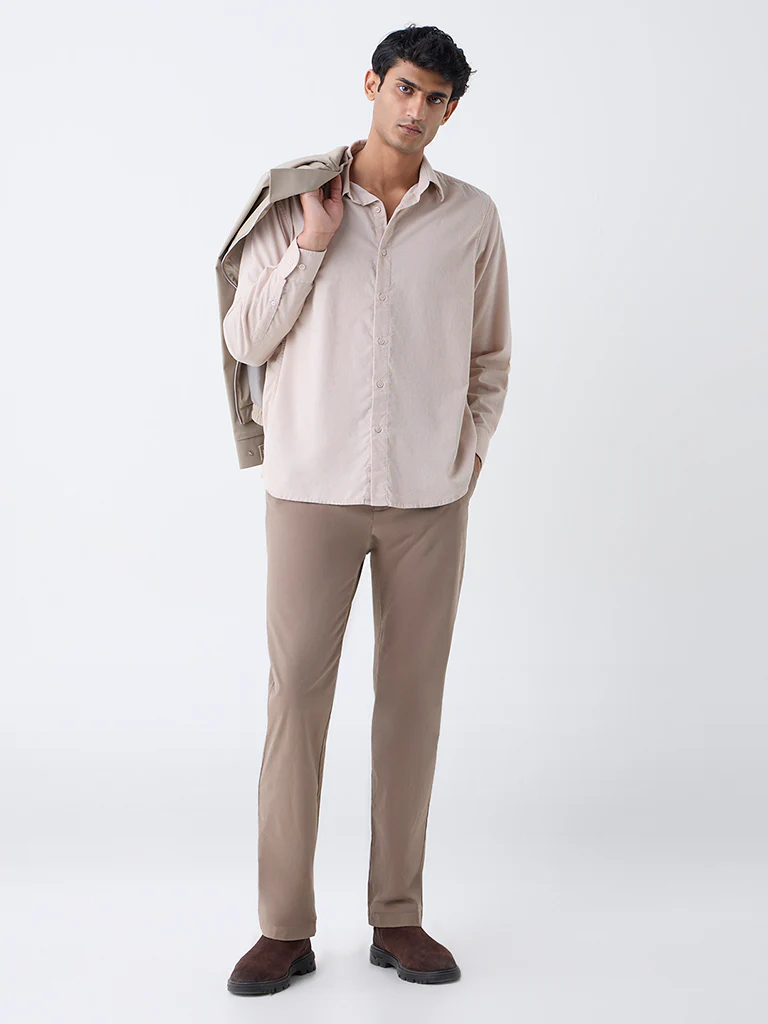 Ascot Beige Relaxed-Fit Corduroy Shirt - Image 3