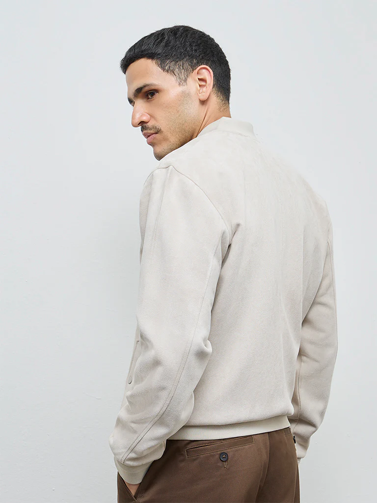 Ascot Beige Relaxed-Fit Suede Jacket - Image 5