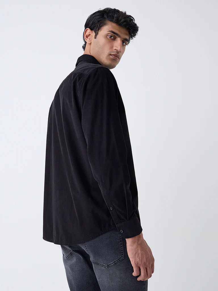 Ascot Black Relaxed-Fit Corduroy Shirt - Image 5