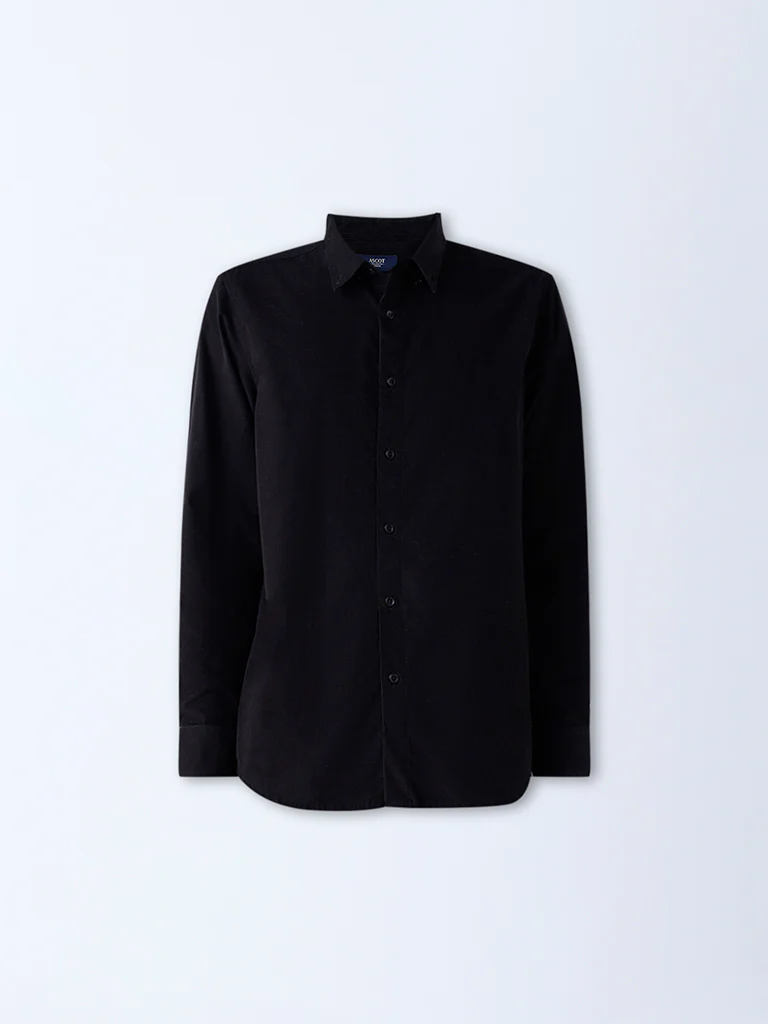 Ascot Black Relaxed-Fit Corduroy Shirt - Image 6