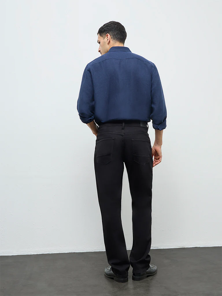 Ascot Black Relaxed-Fit Mid-Rise Jeans - Image 4