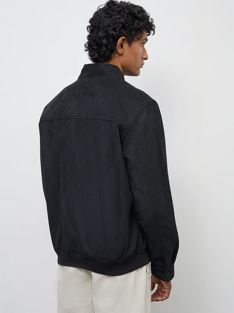 Ascot Black Suede Relaxed-Fit Jacket - Image 4