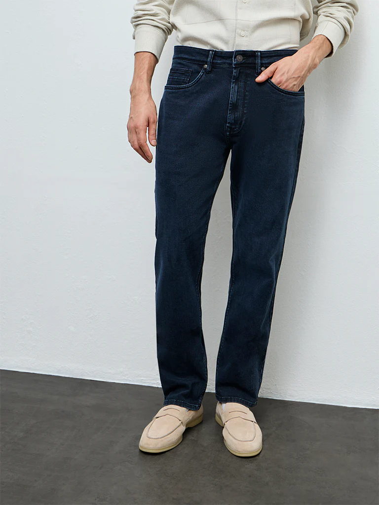Ascot Blue Relaxed-Fit Mid-Rise Jeans - Image 2