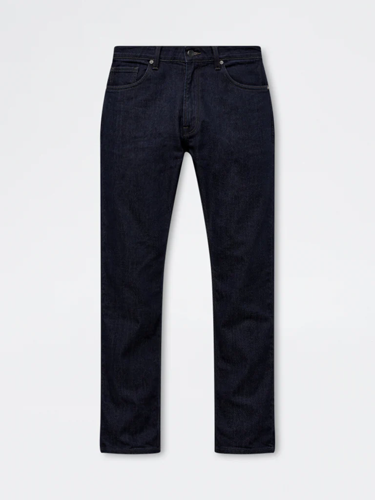 Ascot Dark Blue Relaxed-Fit Mid-Rise Cotton-Blend Jeans - Image 5