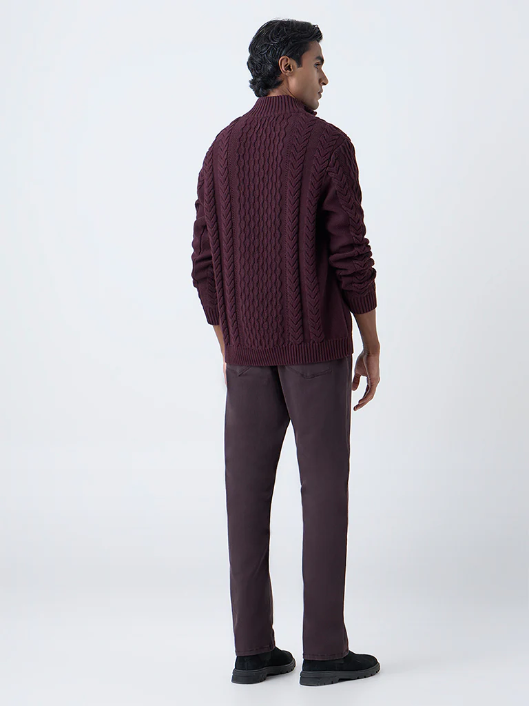 Ascot Dark Brown Mid-Rise Relaxed-Fit Jeans - Image 4