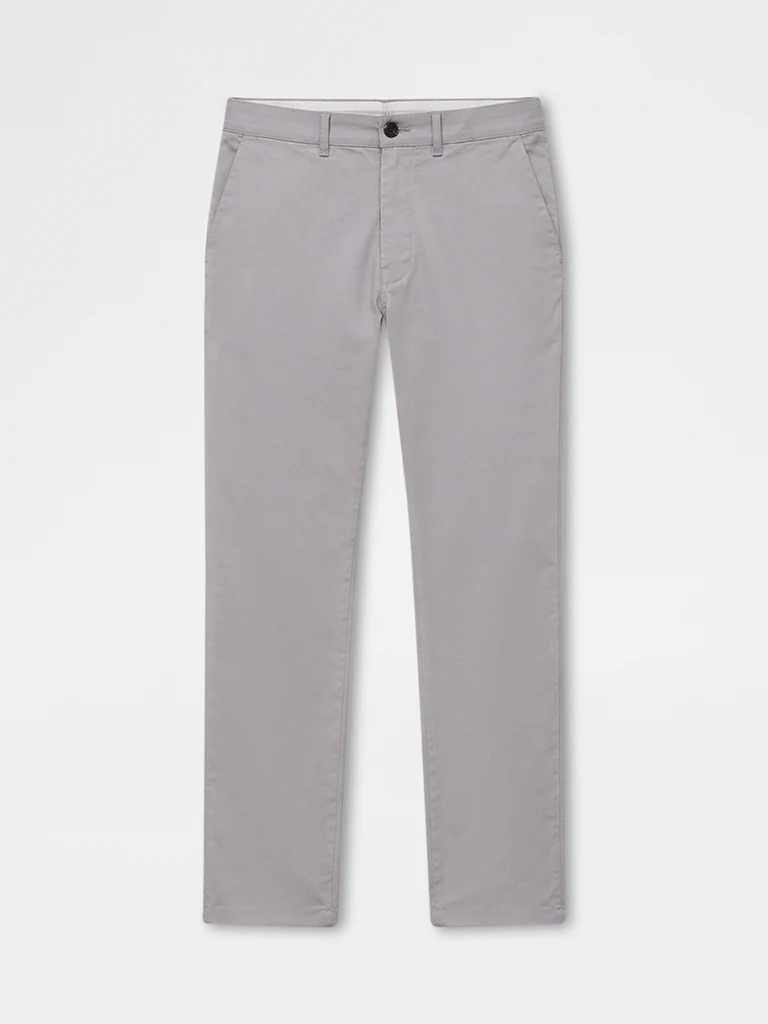 Ascot Grey Solid Relaxed-Fit Mid-Rise Cotton-Blend Trousers - Image 5