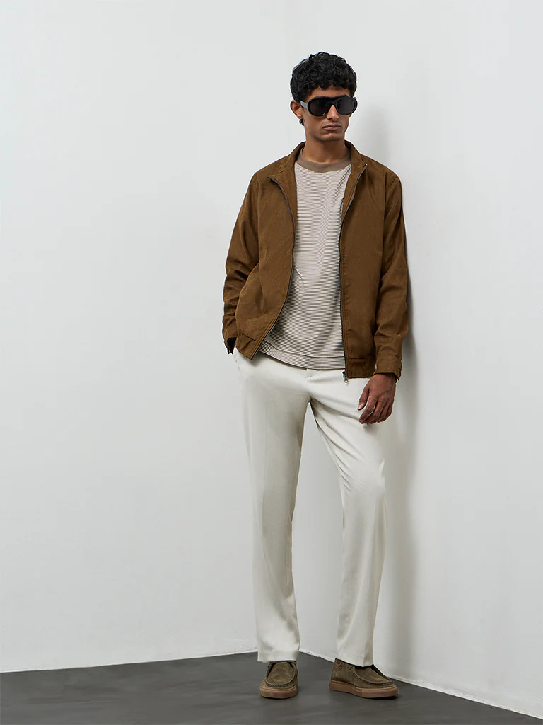Ascot Tan Relaxed-Fit Suede Jacket - Image 2