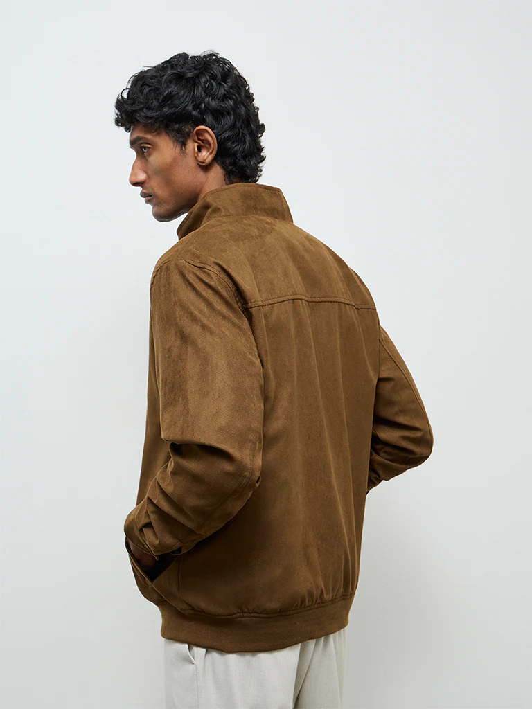 Ascot Tan Relaxed-Fit Suede Jacket - Image 4