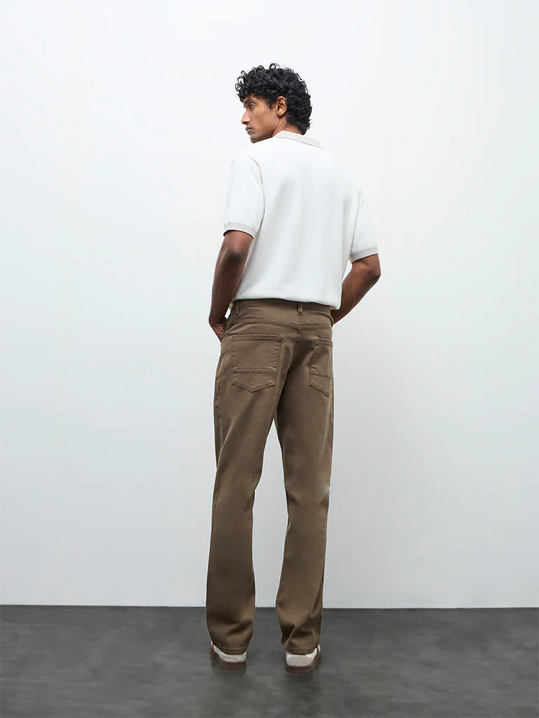 Ascot Taupe Relaxed-Fit Mid-Rise Jeans - Image 4