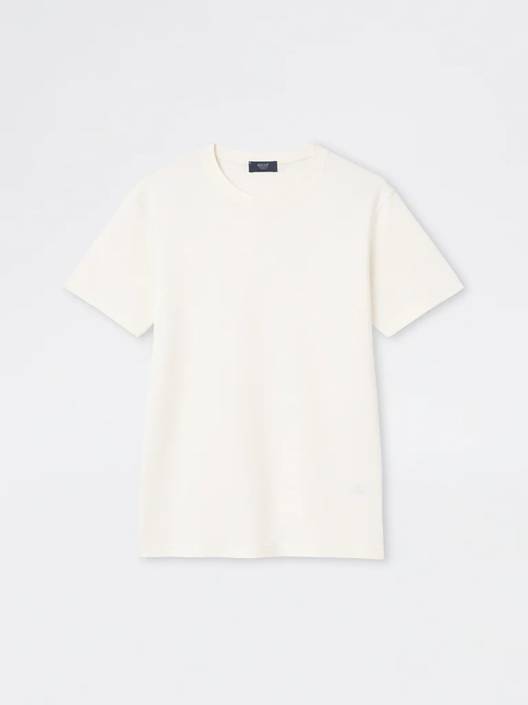 Ascot White Relaxed-Fit Cotton T-Shirt