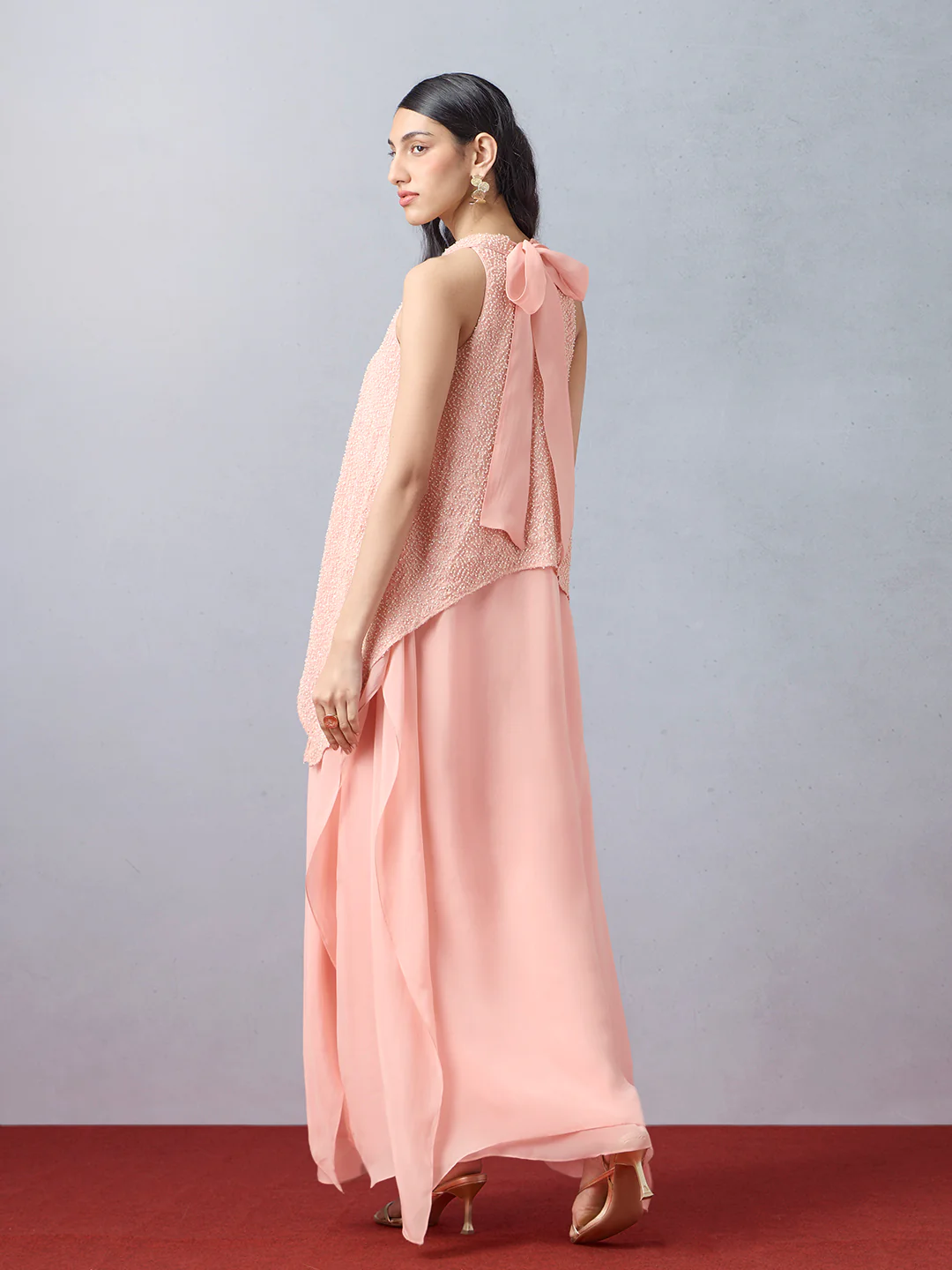 Beaded Maxi Dress - Pink - Image 5