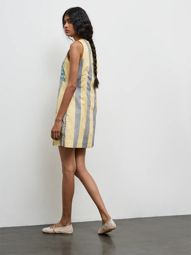 Bombay Paisley Multicolor Printed Cotton Shift Dress - Image 4