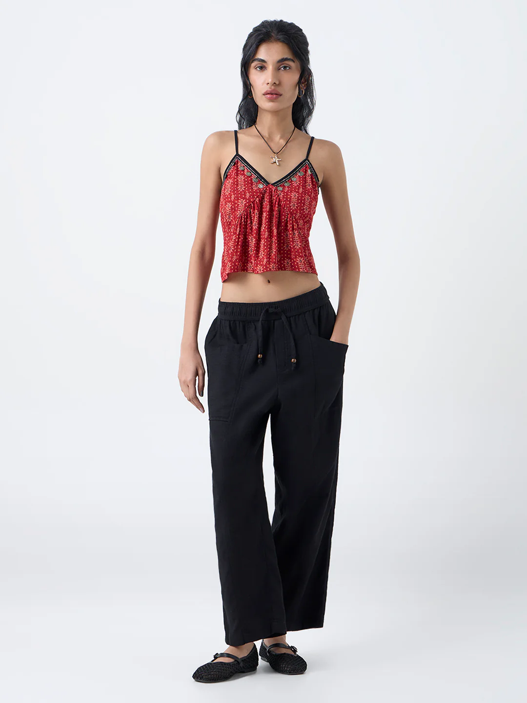 Bombay Paisley Red Printed Top - Image 2