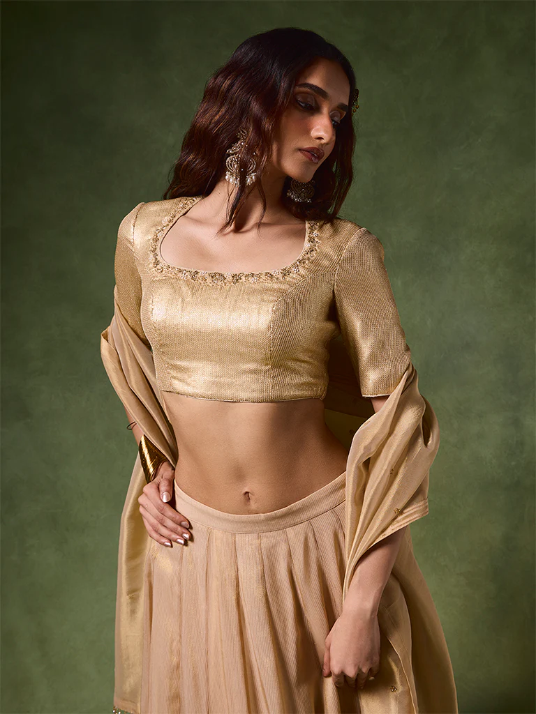 Embellished Blouse – Gold - Image 2