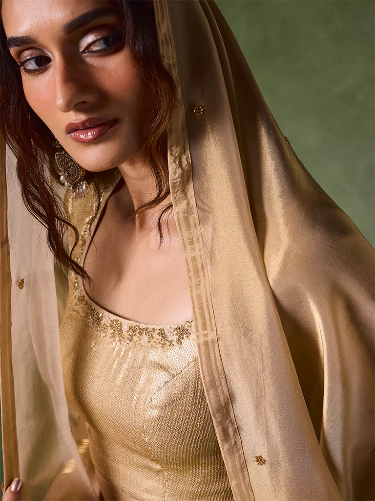 Embellished Blouse – Gold - Image 3