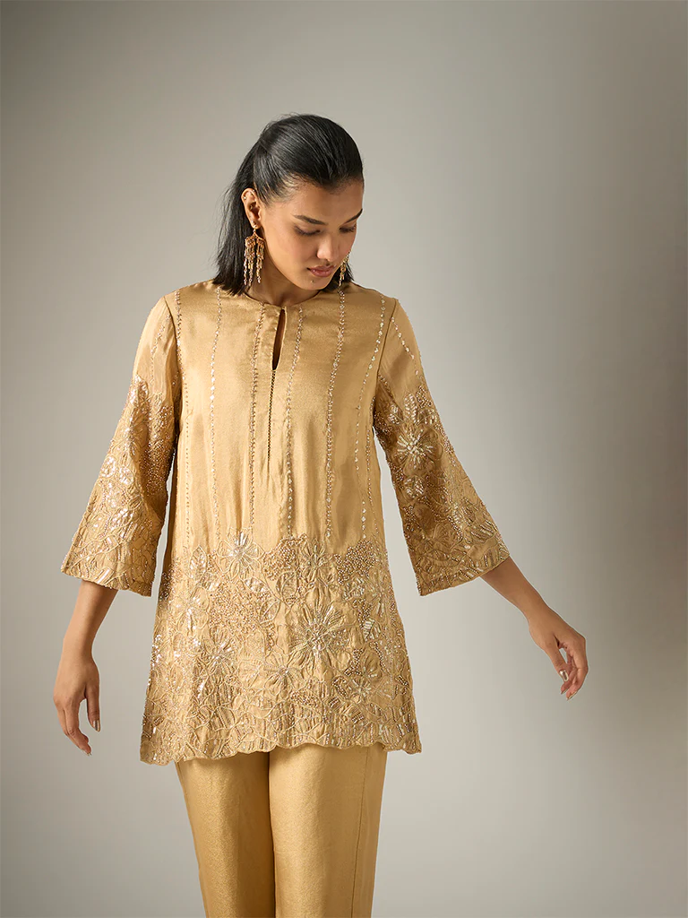 Embellished Kurta – Gold