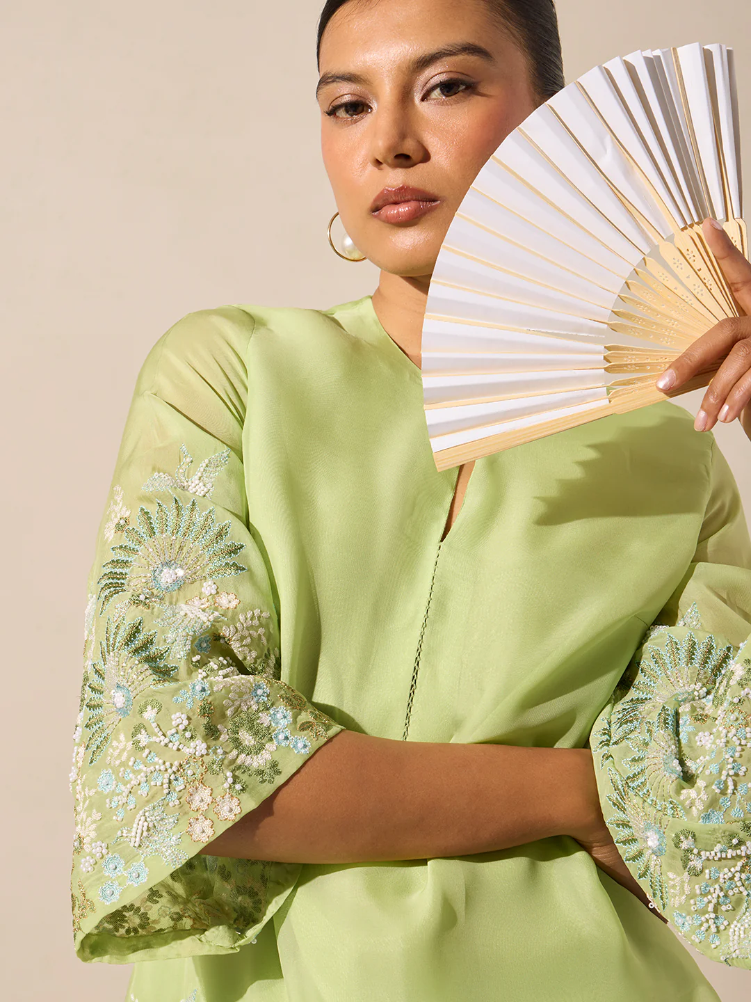 Embellished Kurta – Green - Image 4