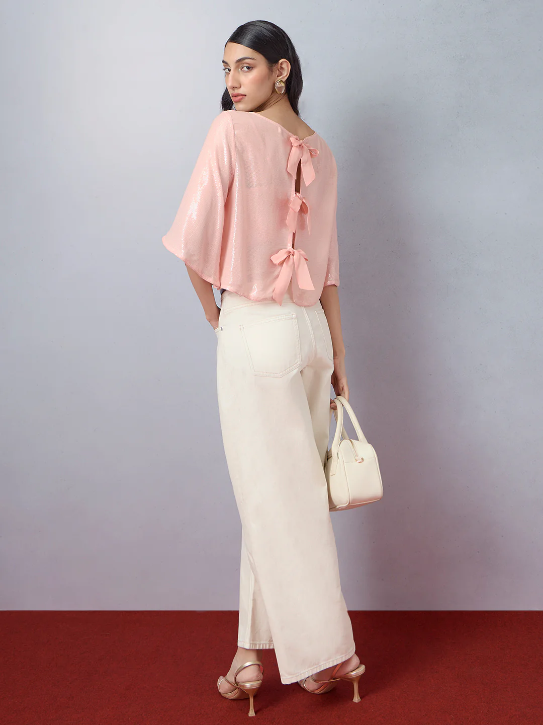 Embellished Top with Inner - Pink - Image 4