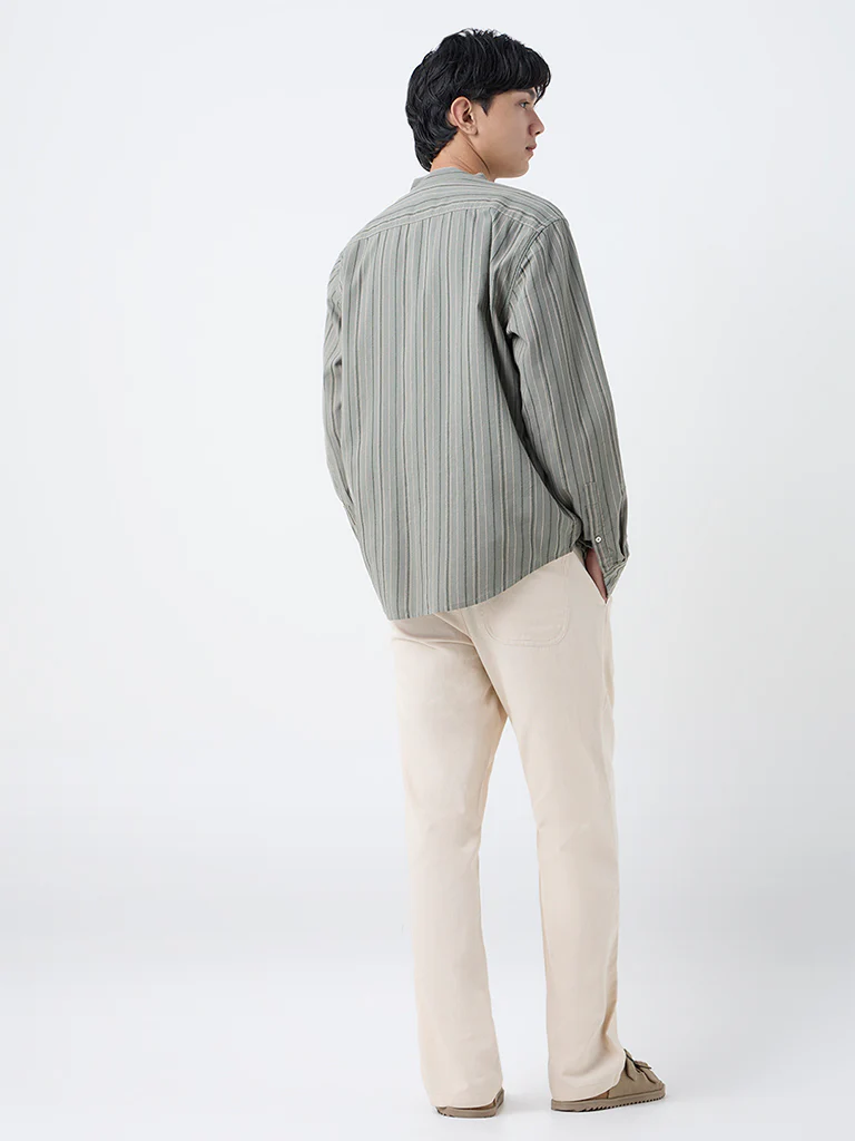 ETA Beige Relaxed-Fit Mid-Rise Cotton Chinos - Image 5