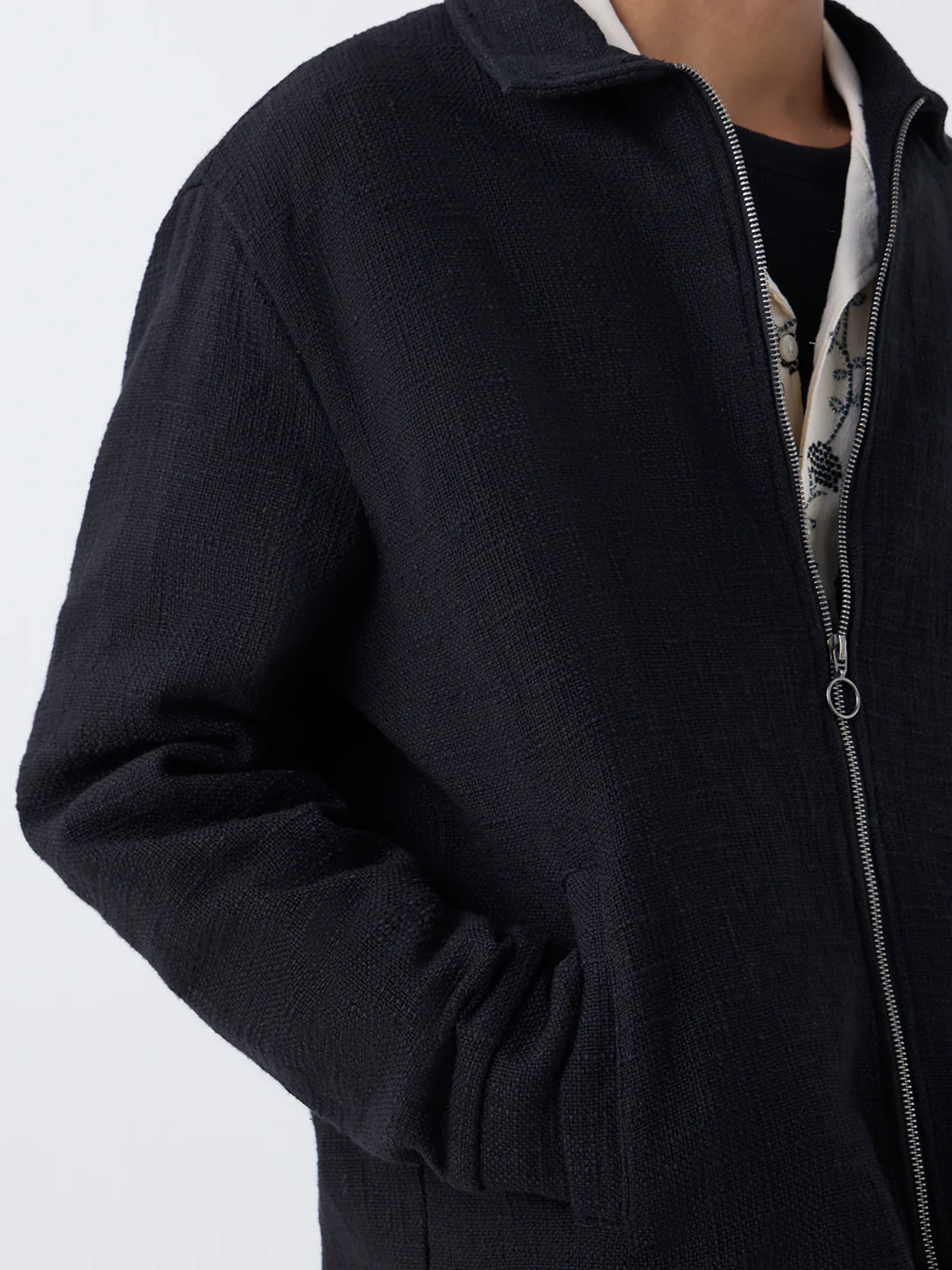 ETA Black Relaxed-Fit Cotton Jacket - Image 3