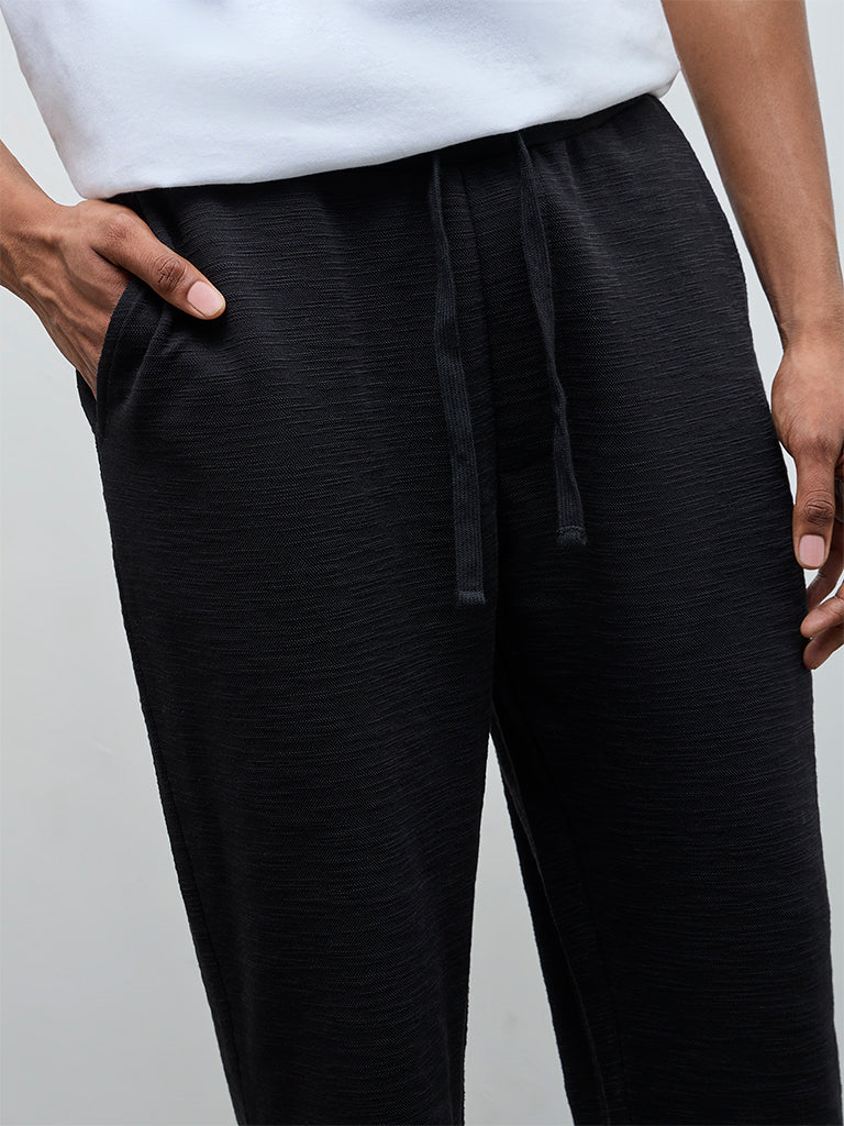 ETA Black Relaxed-Fit Mid-Rise Cotton-Blend Chinos - Image 4