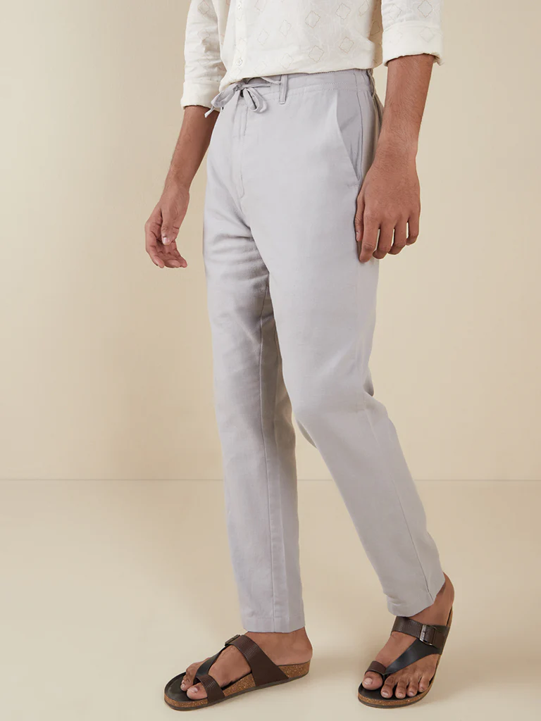 ETA Grey Slim-Fit Mid-Rise Cotton-Blend Chinos - Image 4