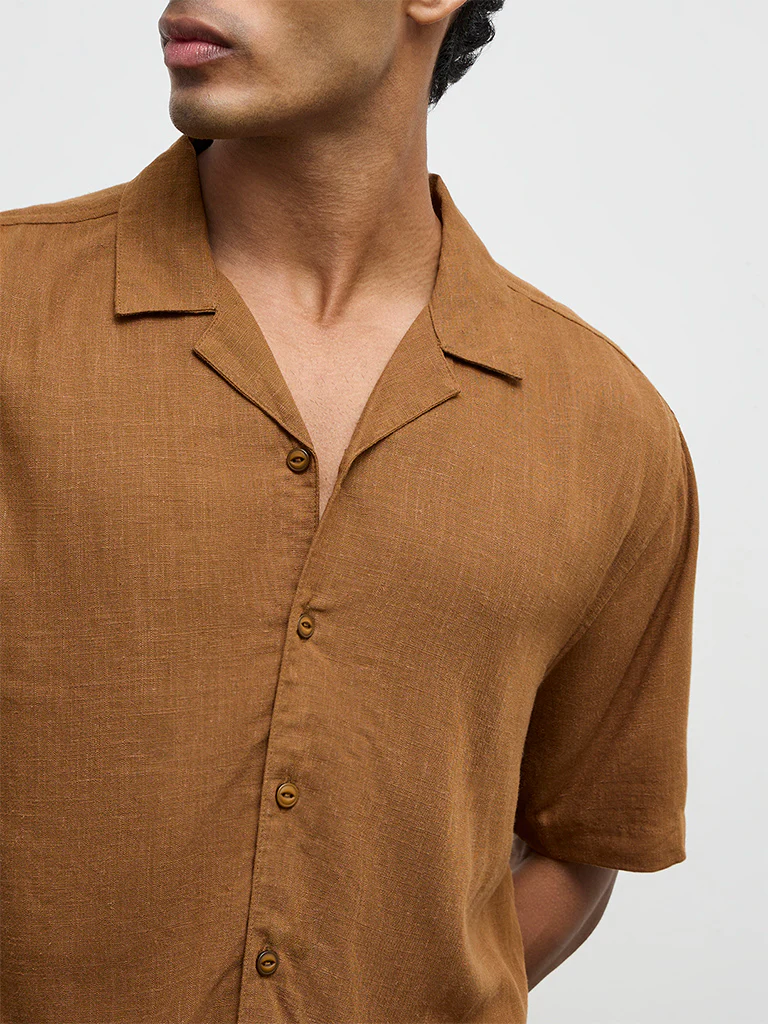 ETA Light Brown Relaxed-Fit Shirt - Image 3