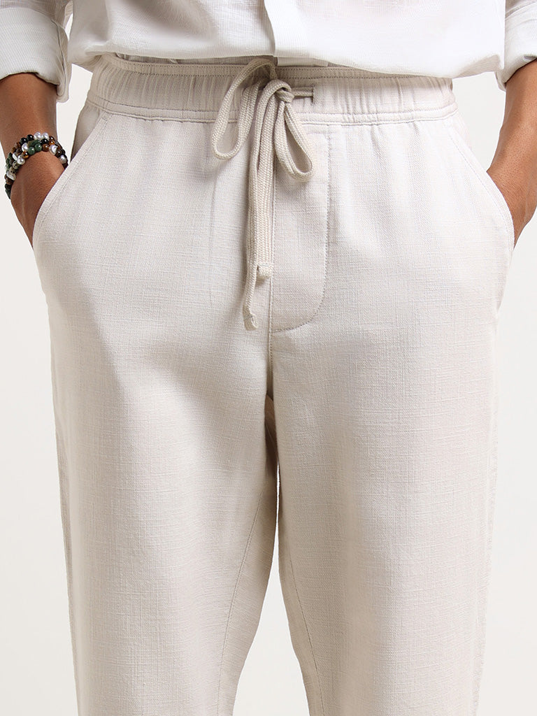 ETA Off-White Cotton Resort-Fit Chinos - Image 3