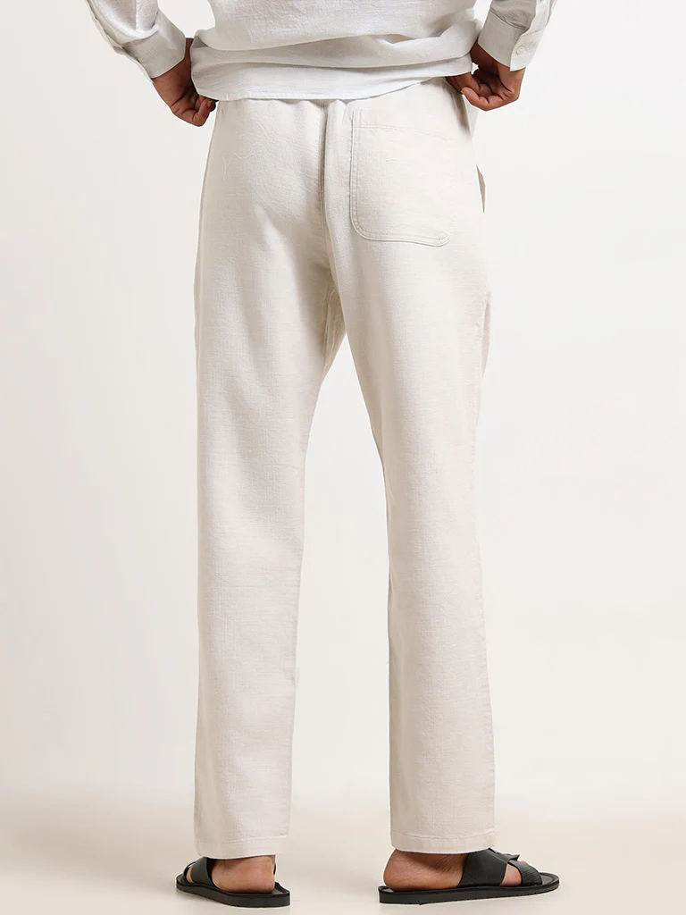 ETA Off-White Cotton Resort-Fit Chinos - Image 5