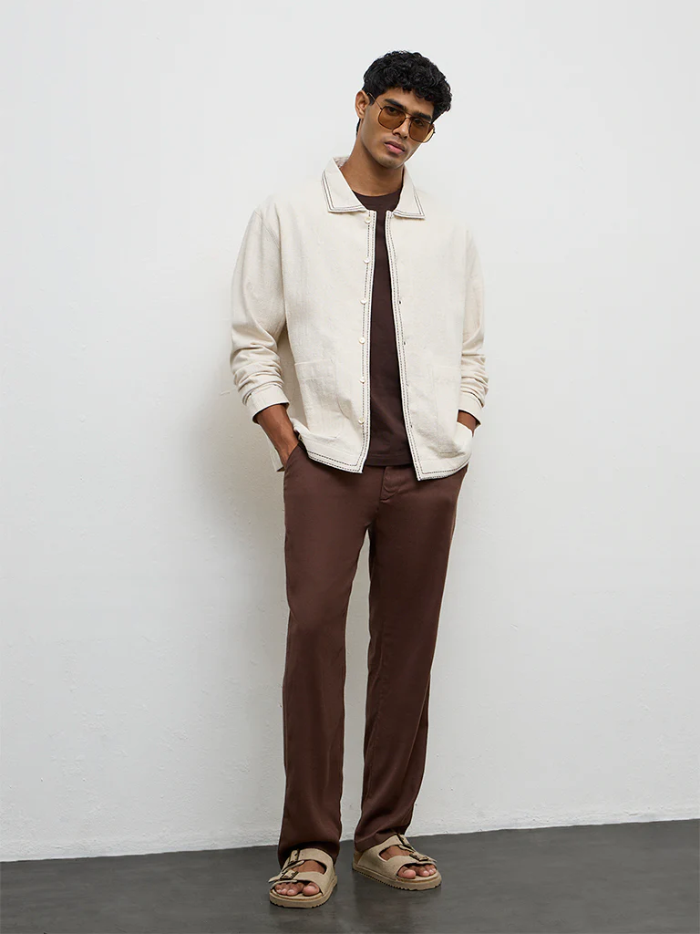 ETA Off-White Relaxed-Fit Cotton-Blend Jacket
