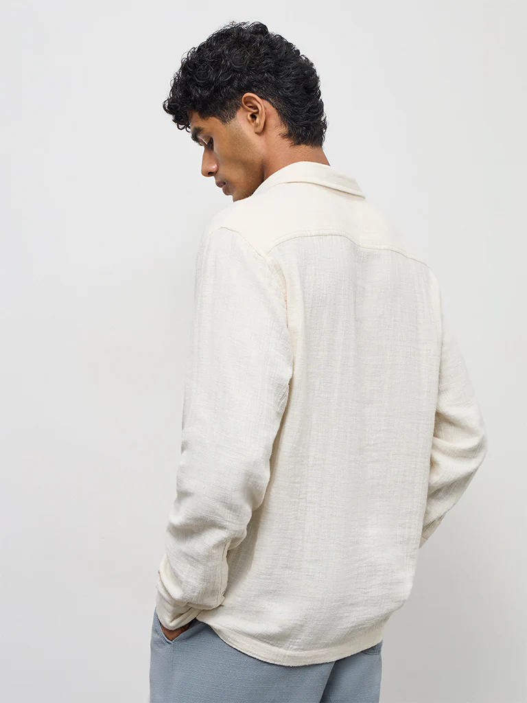 ETA Off-White Relaxed-Fit Cotton Shirt - Image 5