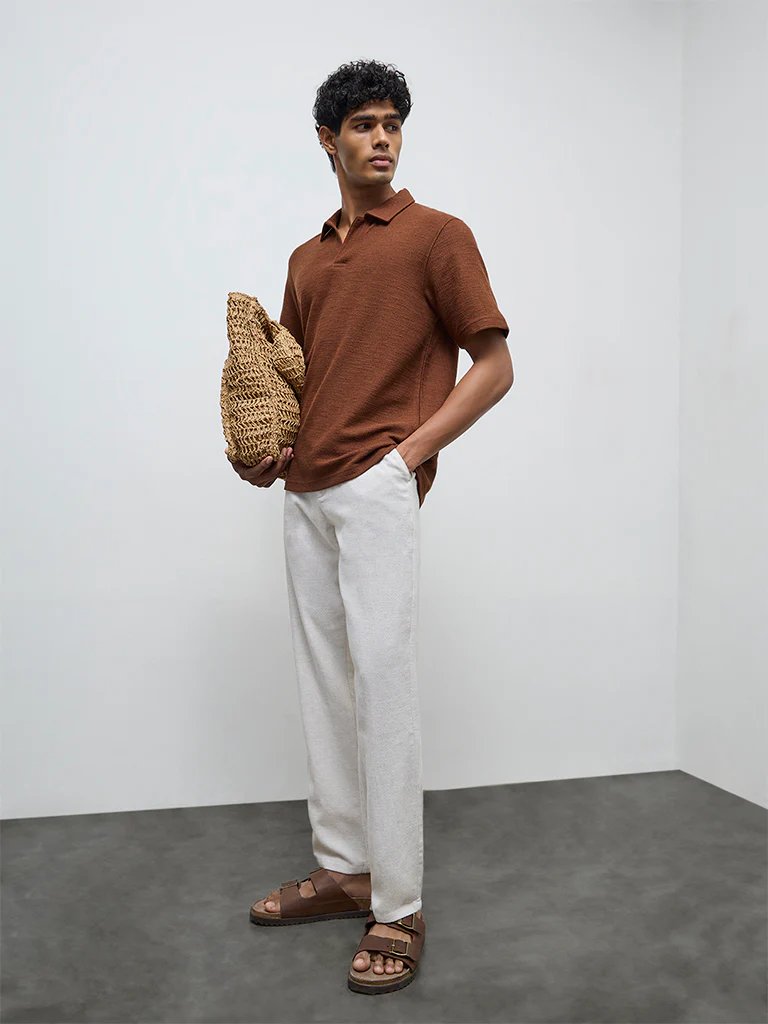 ETA Off-White Relaxed-Fit Mid-Rise Cotton-Blend Chinos