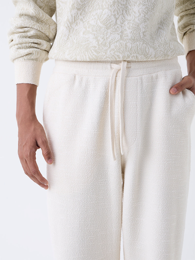ETA Off-White Relaxed-Fit Mid-Rise Cotton-Blend Pants - Image 3