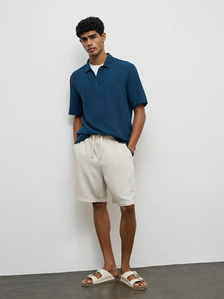 ETA Off-White Relaxed-Fit Mid-Rise Shorts