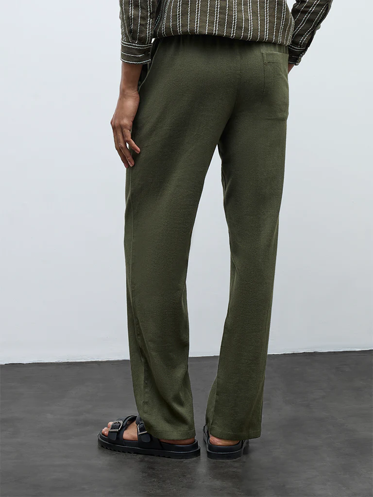ETA Olive Relaxed-Fit Mid-Rise Chinos - Image 4