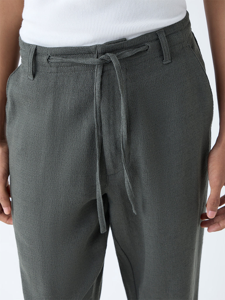 ETA Olive Relaxed-Fit Mid-Rise Cotton-Blend Chinos - Image 4