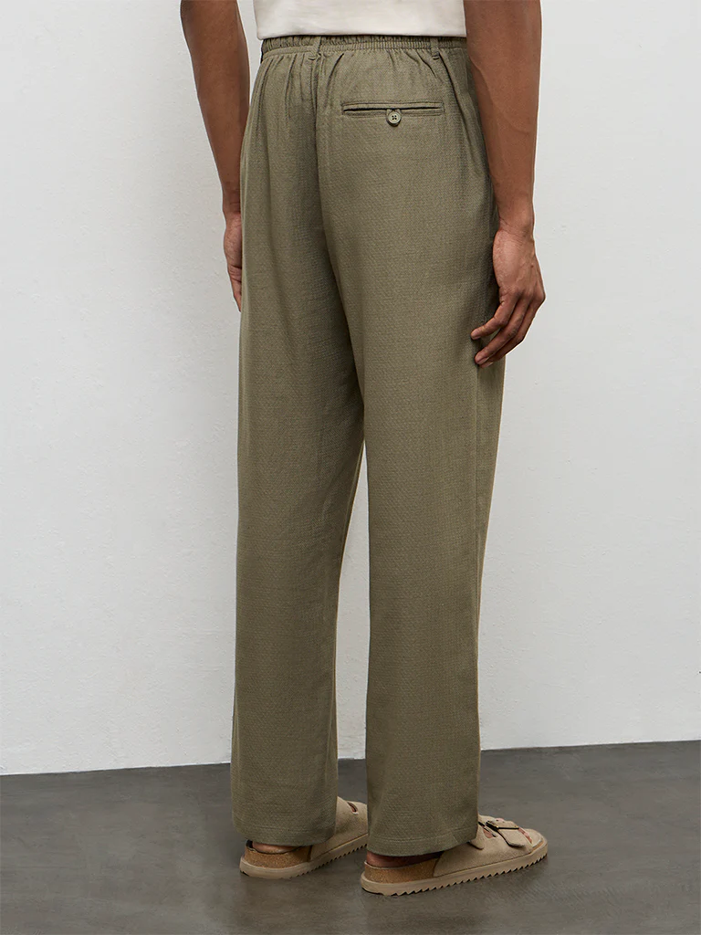 ETA Olive Relaxed-Fit Mid-Rise Cotton-Blend Chinos - Image 5