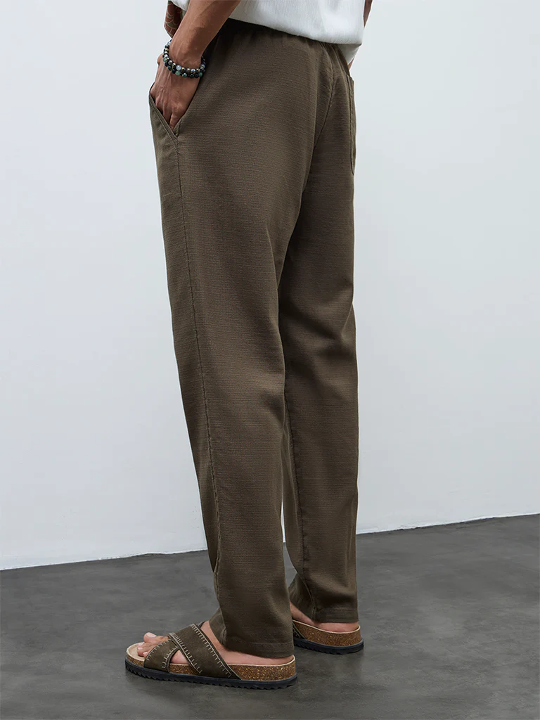 ETA Olive Relaxed-Fit Mid-Rise Cotton Chinos - Image 4