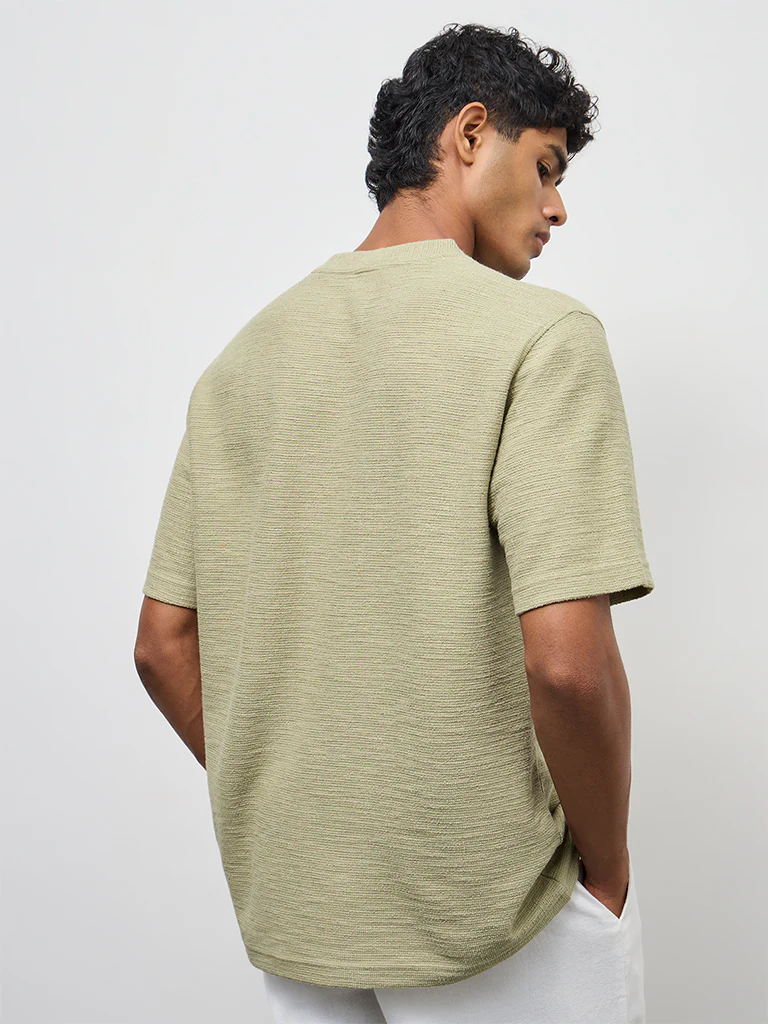 ETA Sage Textured Relaxed-Fit Cotton-Blend T-Shirt - Image 4