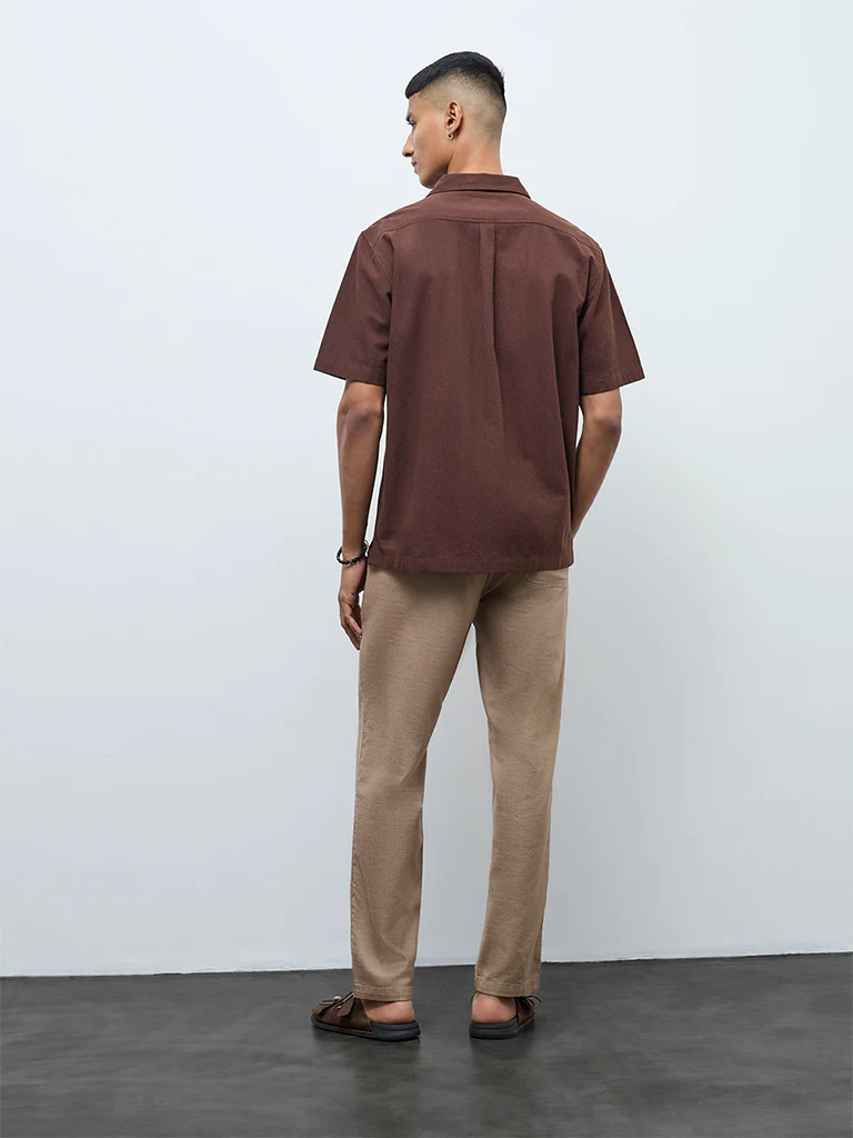 ETA Taupe Relaxed-Fit Mid-Rise Cotton Chinos - Image 5