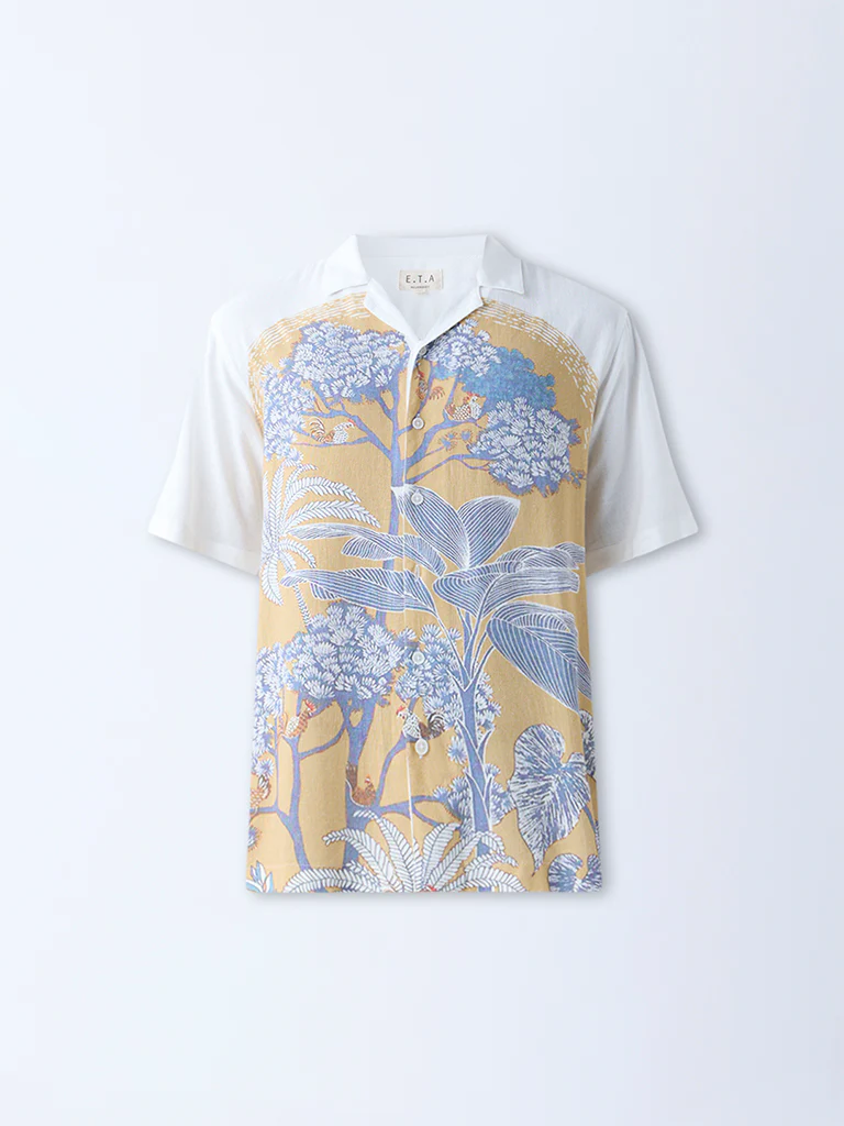 ETA White Nature-Inspired Relaxed-Fit Shirt - Image 5