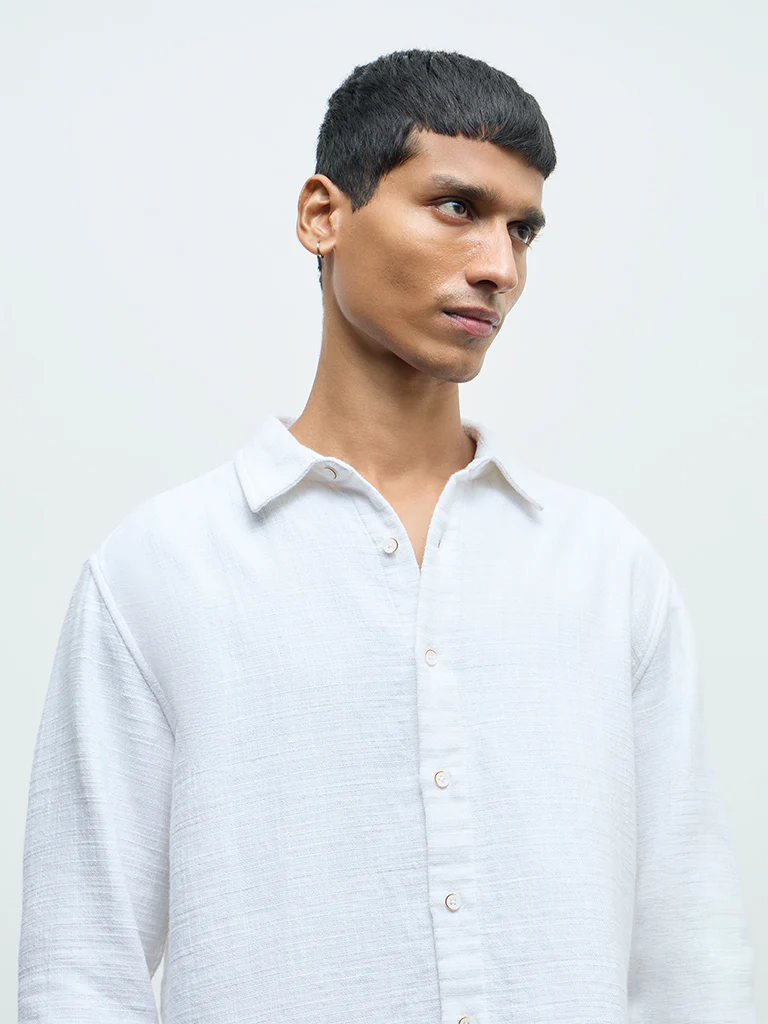 ETA White Relaxed-Fit Cotton Shirt - Image 3