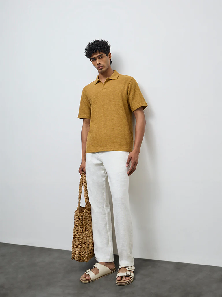 ETA White Relaxed-Fit Mid-Rise Cotton Chinos
