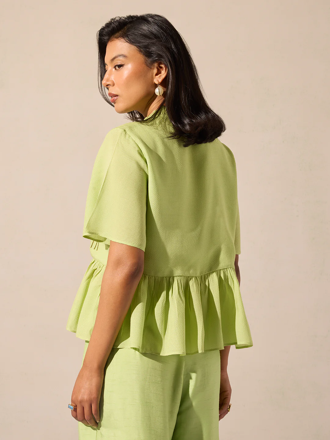 Floral Embroidered Top - Green - Image 4