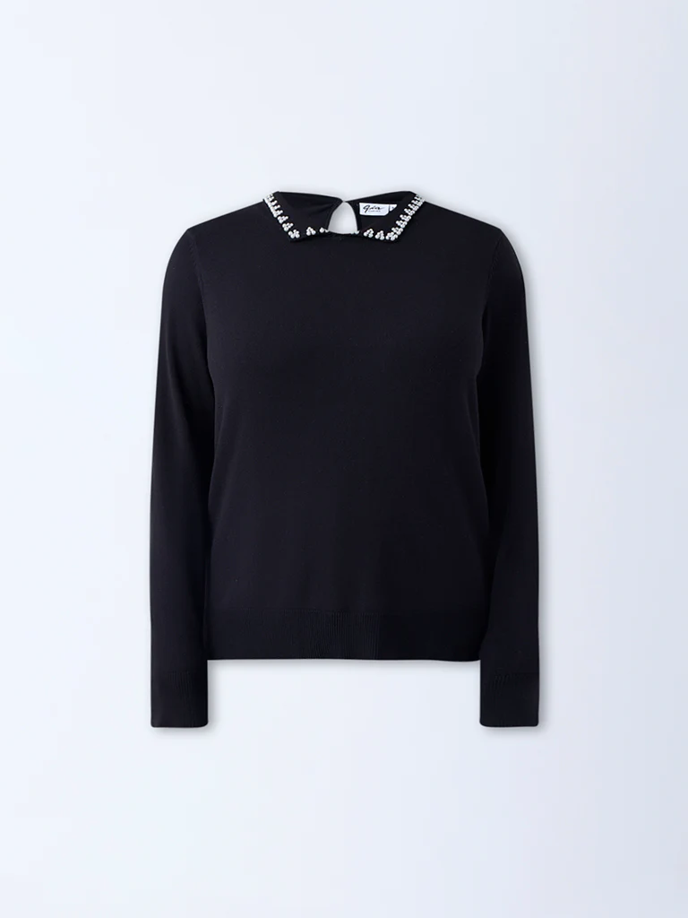 Gia Black Pearlescent Top - Image 5