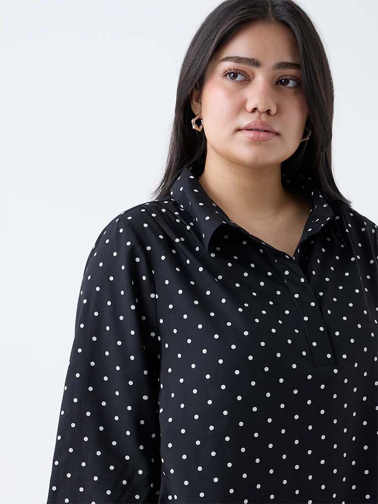 Gia Black Polka Dot Shirt - Image 3